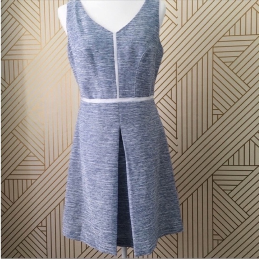 Ivy + Blu thick stitched tweed structured nautical dress